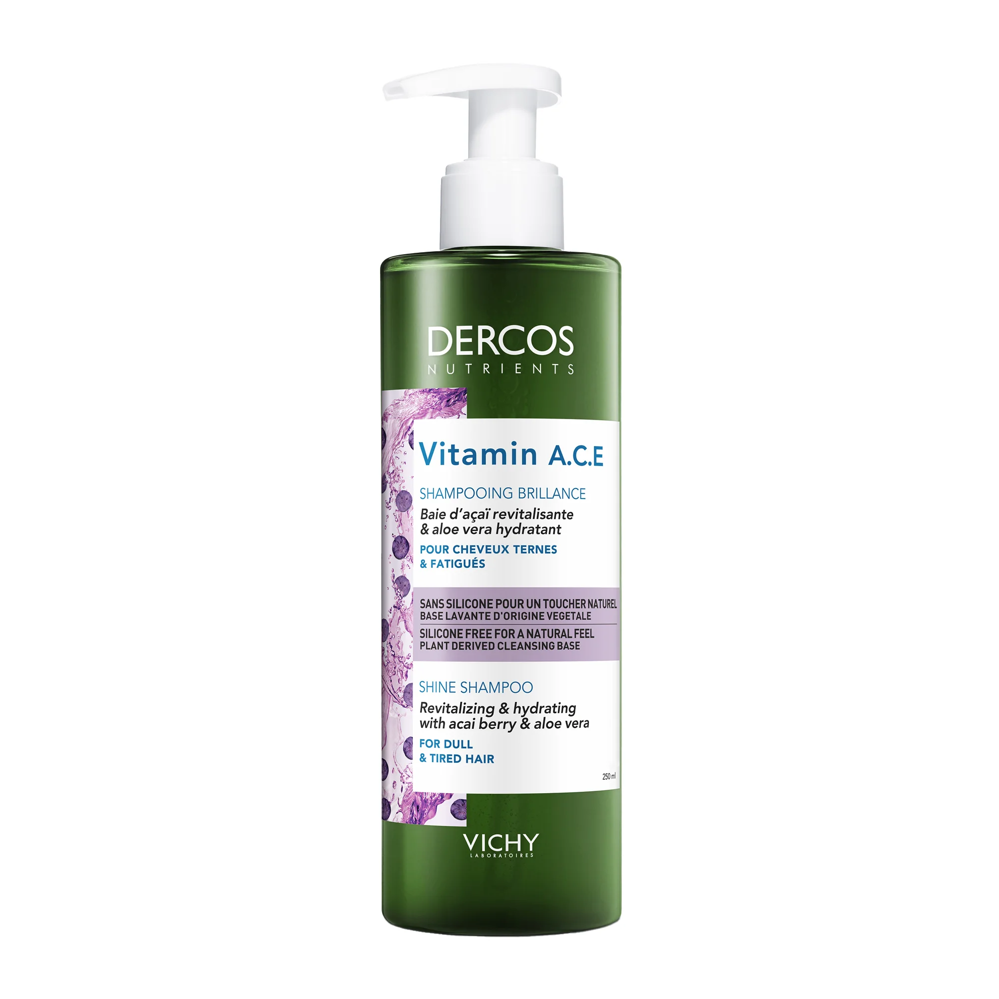 Vichy Dercos Nutrients Vitamin ACE Shampoo Illuminante 250 ml Capelli spenti e opachi