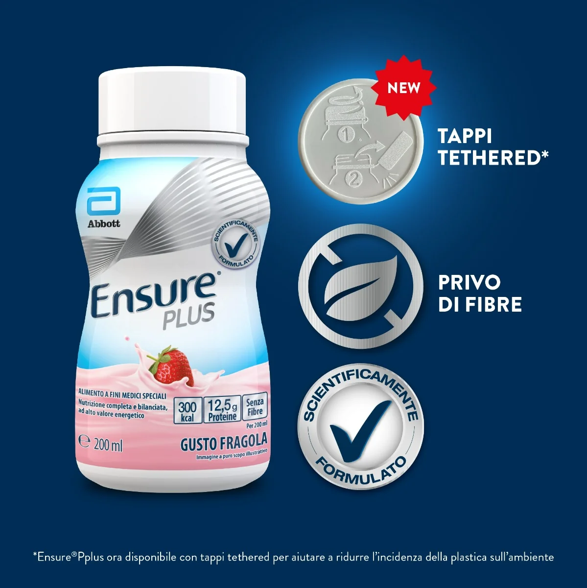 Abbott Ensure Plus Fragola 4x200ml Integratore Ipercalorico