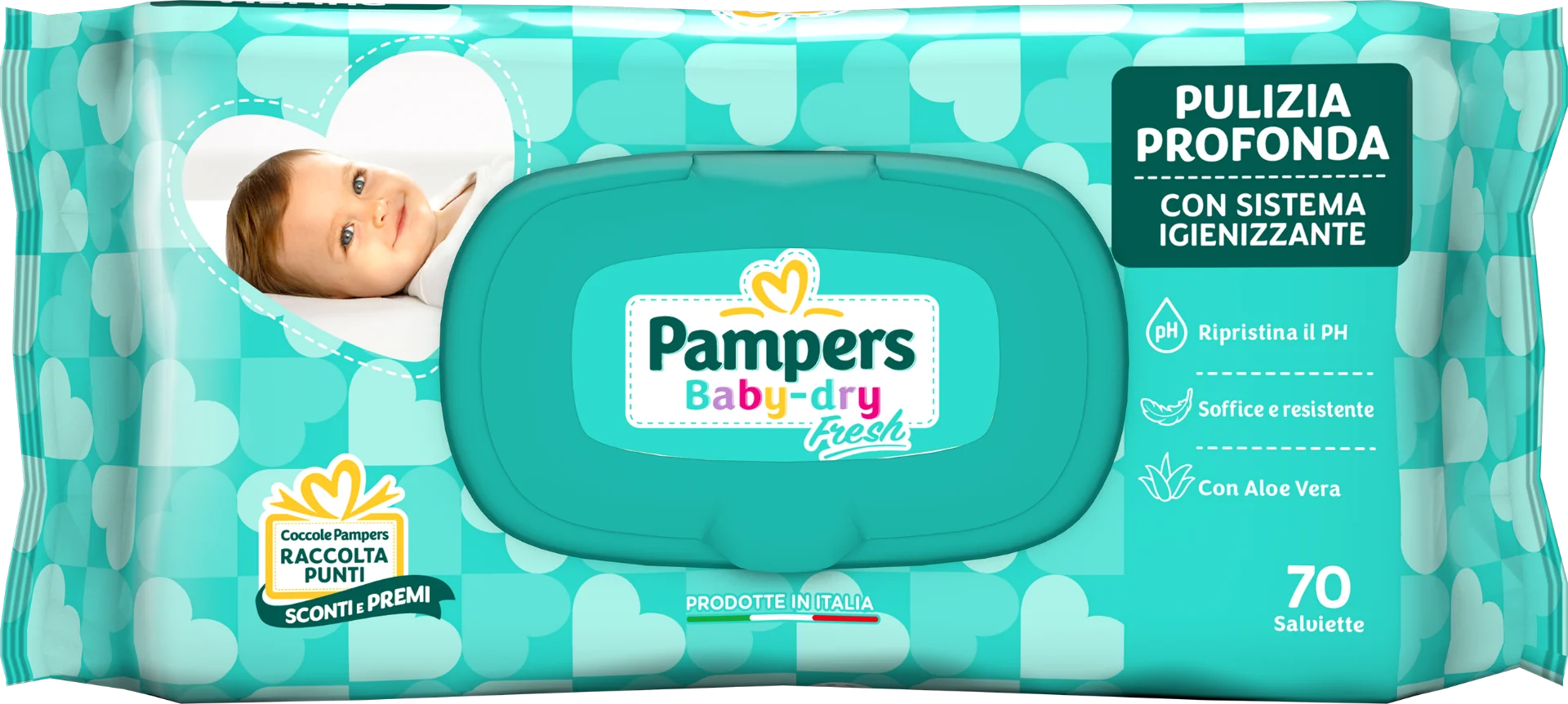 Pampers Baby Fresh Formula Esclusiva 70 Pezzi Salviette cambio