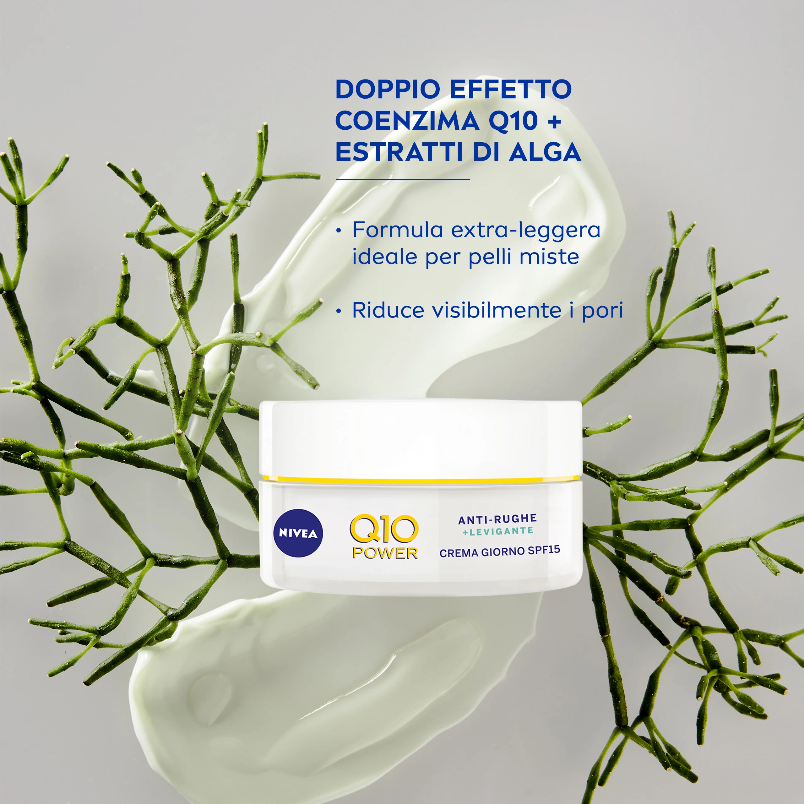 Nivea Q10 Power Crema Giorno Anti-Rughe + Levigante SPF 15 Anti- età