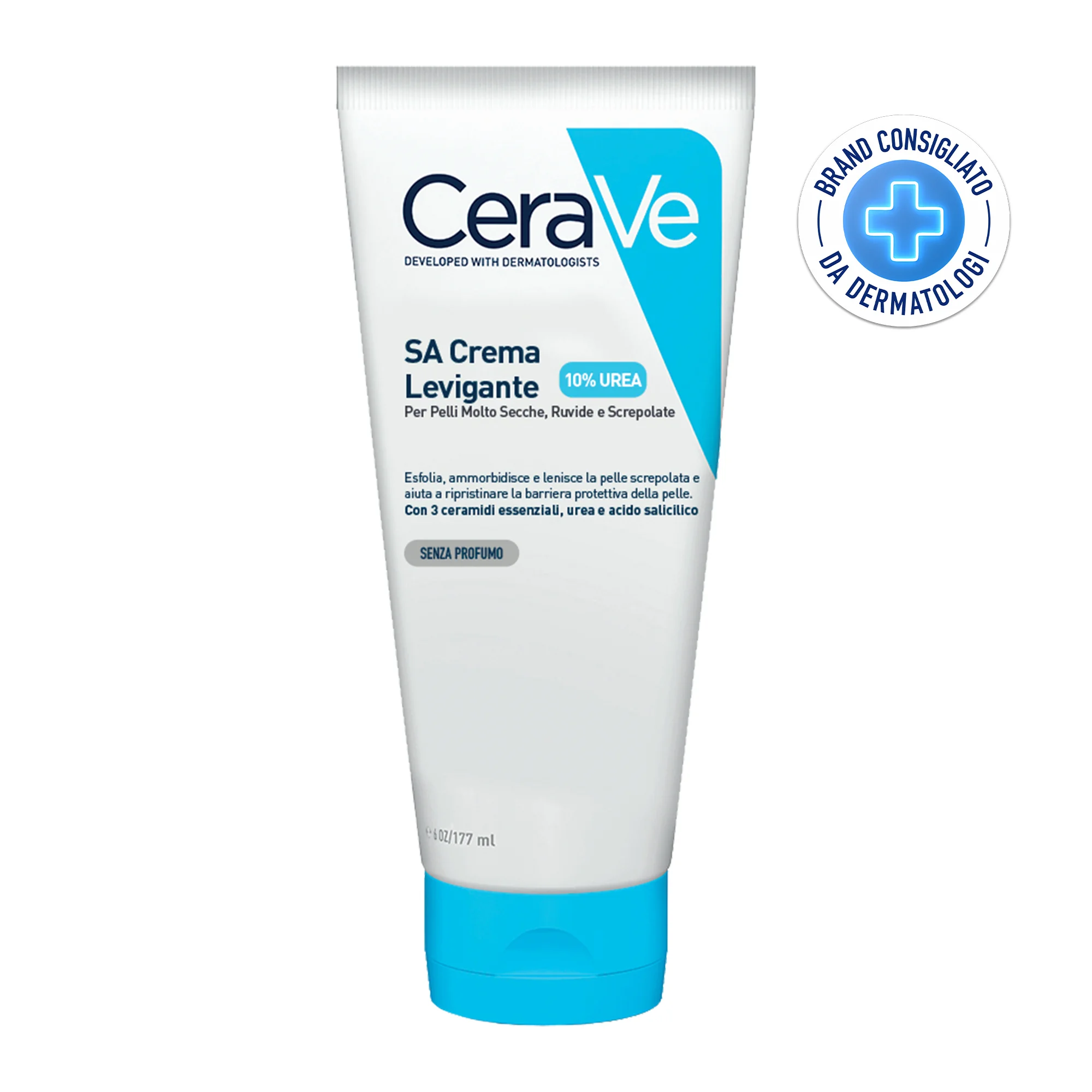 CeraVe SA Crema levigante 10% UREA 177 ml Pelle Molto Secca, Ruvida e Screpolata