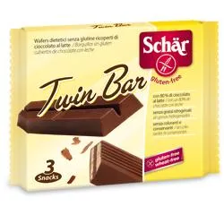 Schar Twin Bar Wafer Senza Glutine Ricoperto di Cioccolato al Latte 65 g