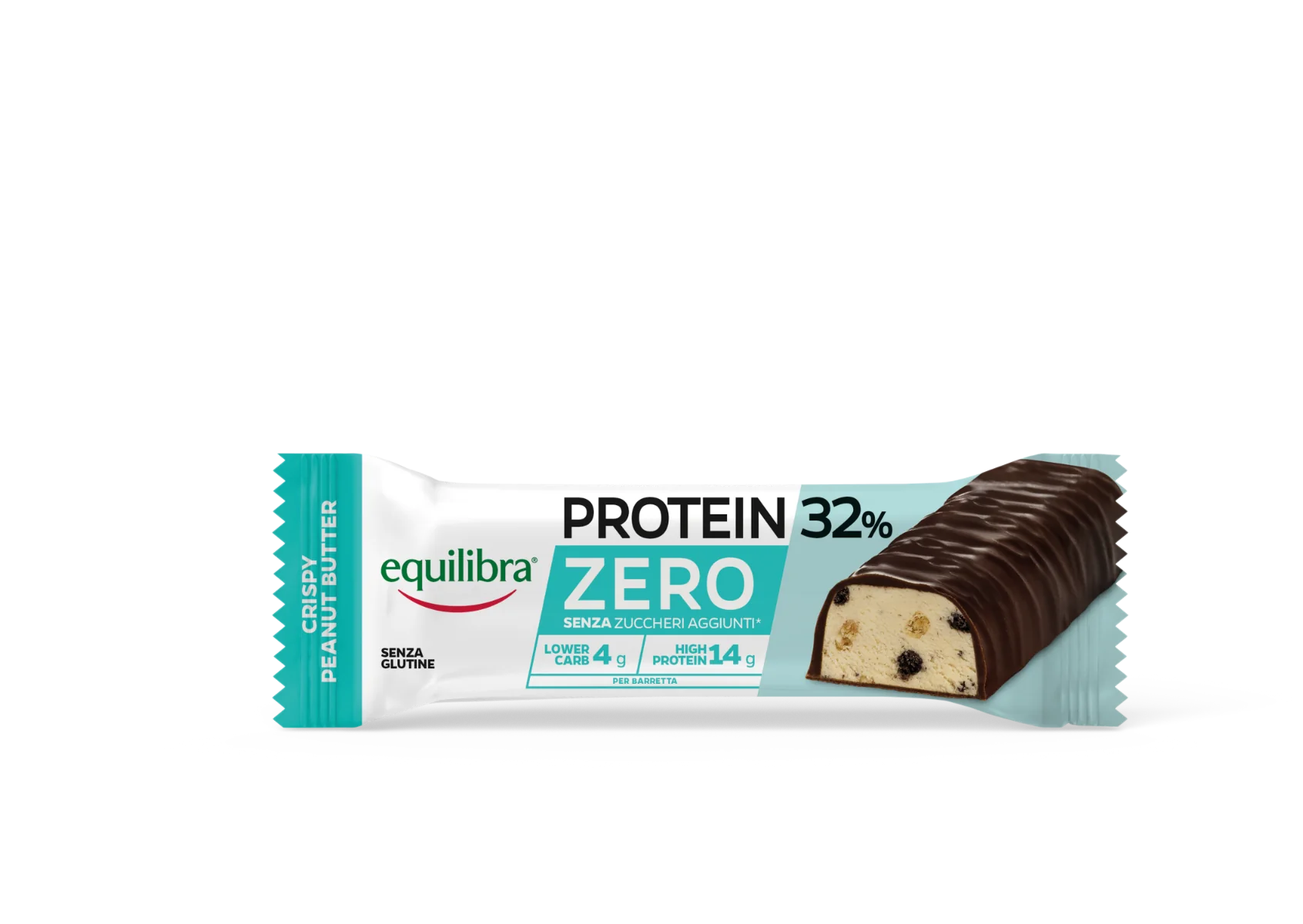 Equilibra Protein 32% Zero Crispy Peanut 45 G Barretta Proteica e Povera di Zuccheri