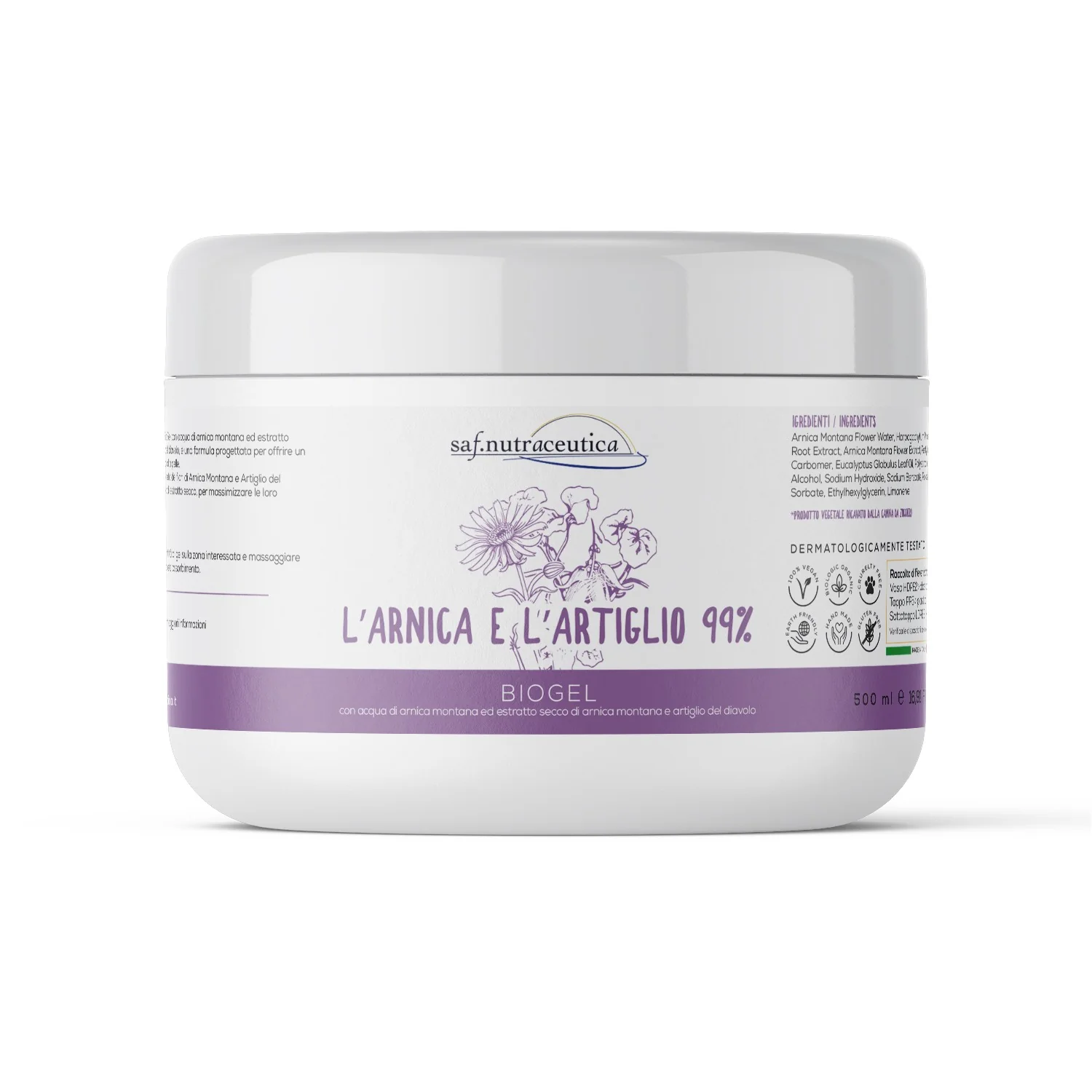 Saf. Nutraceutica L'Arnica & L'Artiglio 99% 500 ml Sollievo immediato