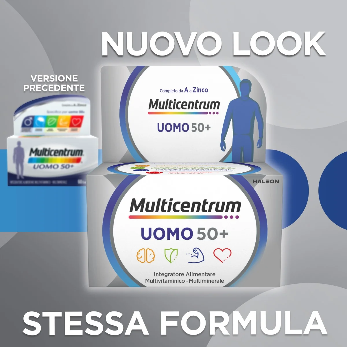 Multicentrum Uomo 50+ 60 Compresse Multivitaminico
