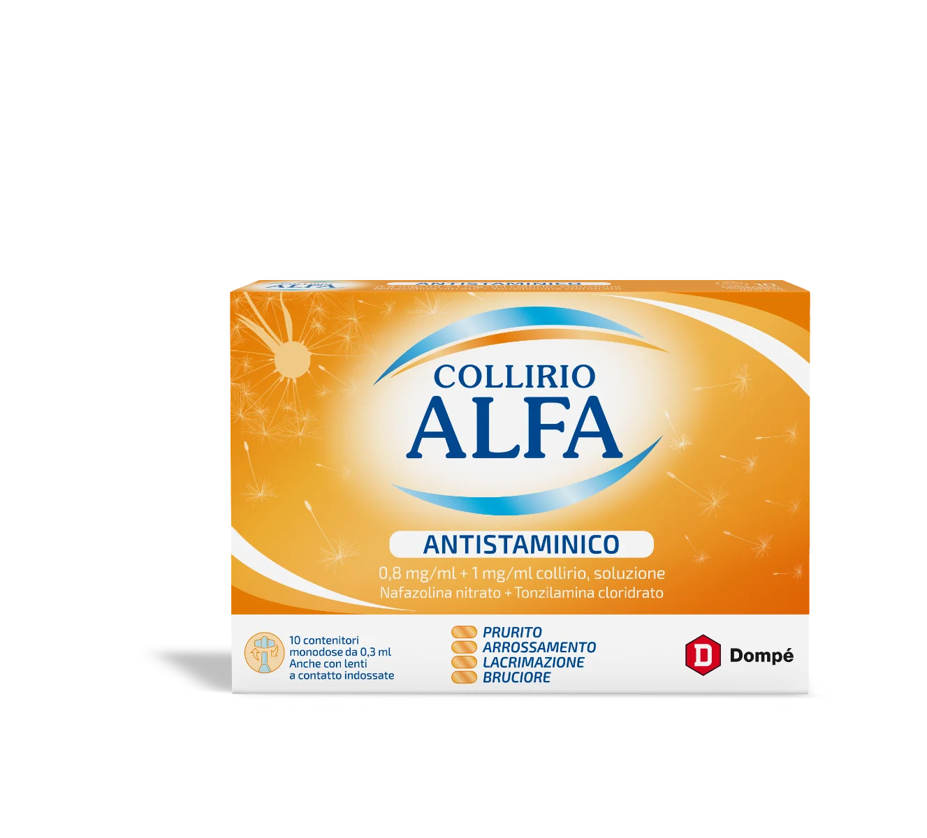 Collirio Alfa Antistaminico 10 Flaconcini Prurito, Arrossamento, Irritazione, Bruciore