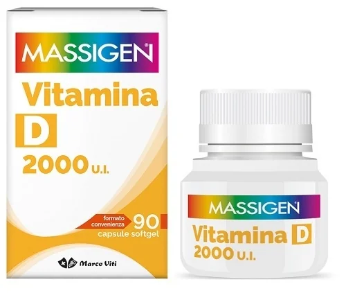 Massigen Vitamina D 2000 Ui 90 Capsule Softgel Senza Glutine