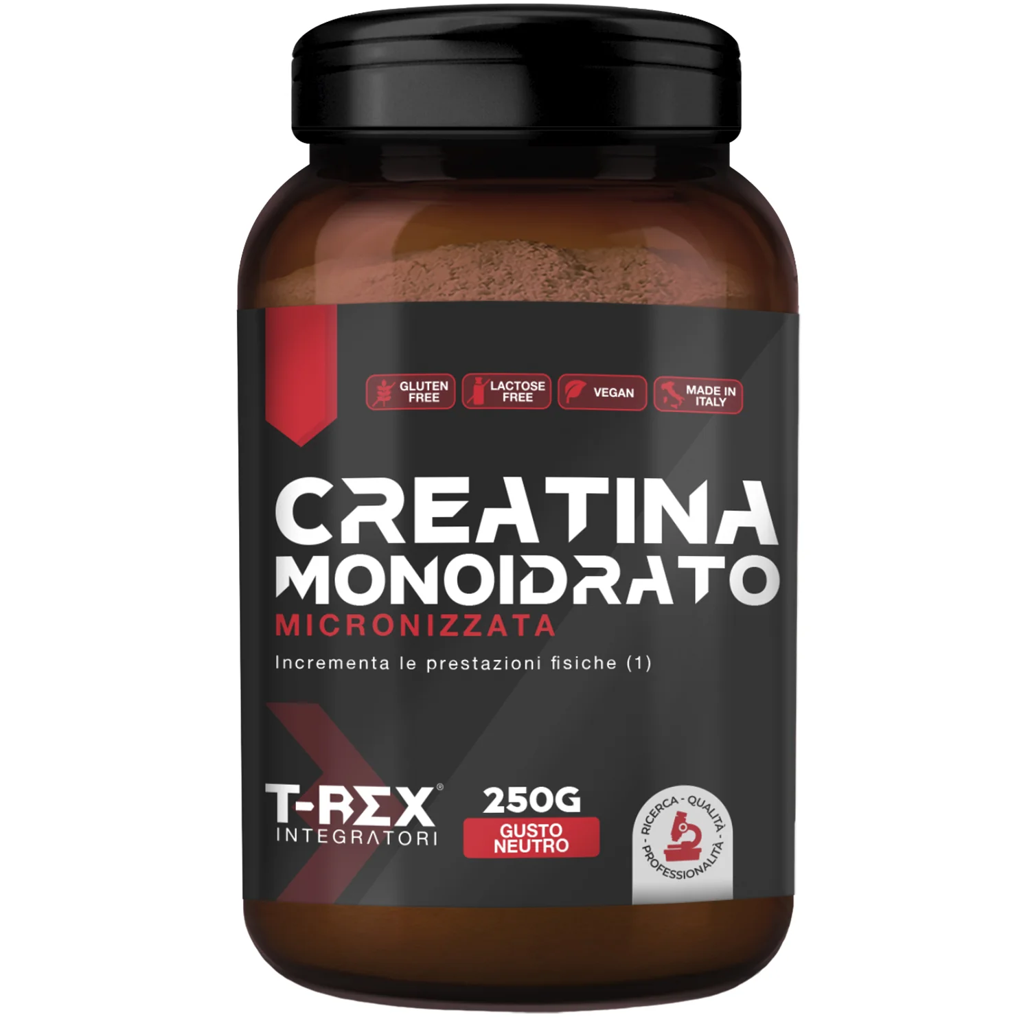 T-Rex Creatina Monoidrato Neutro 250 G Attività Sportiva