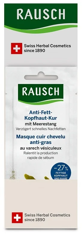 Rausch Box Maschera Antisebo Per Cuoio Capelluto Alla Quercia Marina 20 Bustine Da 15 Ml