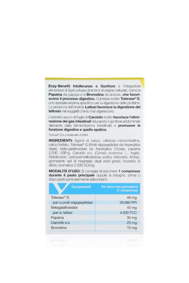 Enzy Benefit Intolleranze 30 Compresse Digestione Lattosio