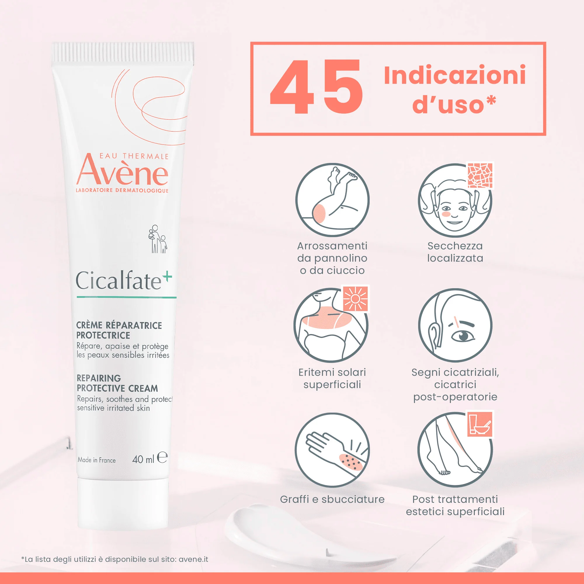 Eau Thermale Avène Cicalfate + Crema Ristrutturante Protettiva 40 ml pelle fragilizzata