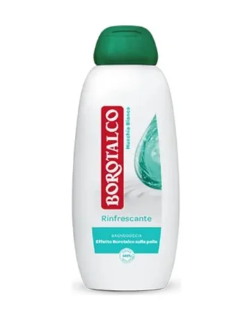 Borotalco Bagnoschiuma Rinfrescante Muschio Bianco 600 ml Freschezza e Benessere