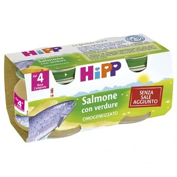 Hipp Biologico 2 X 80 G Omogeneizzato Salmone