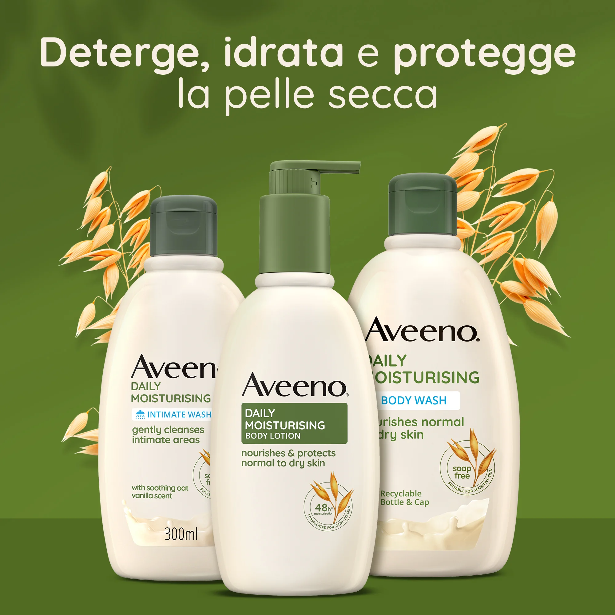 Aveeno Bagno Doccia 300 Ml Deterge Delicatamente