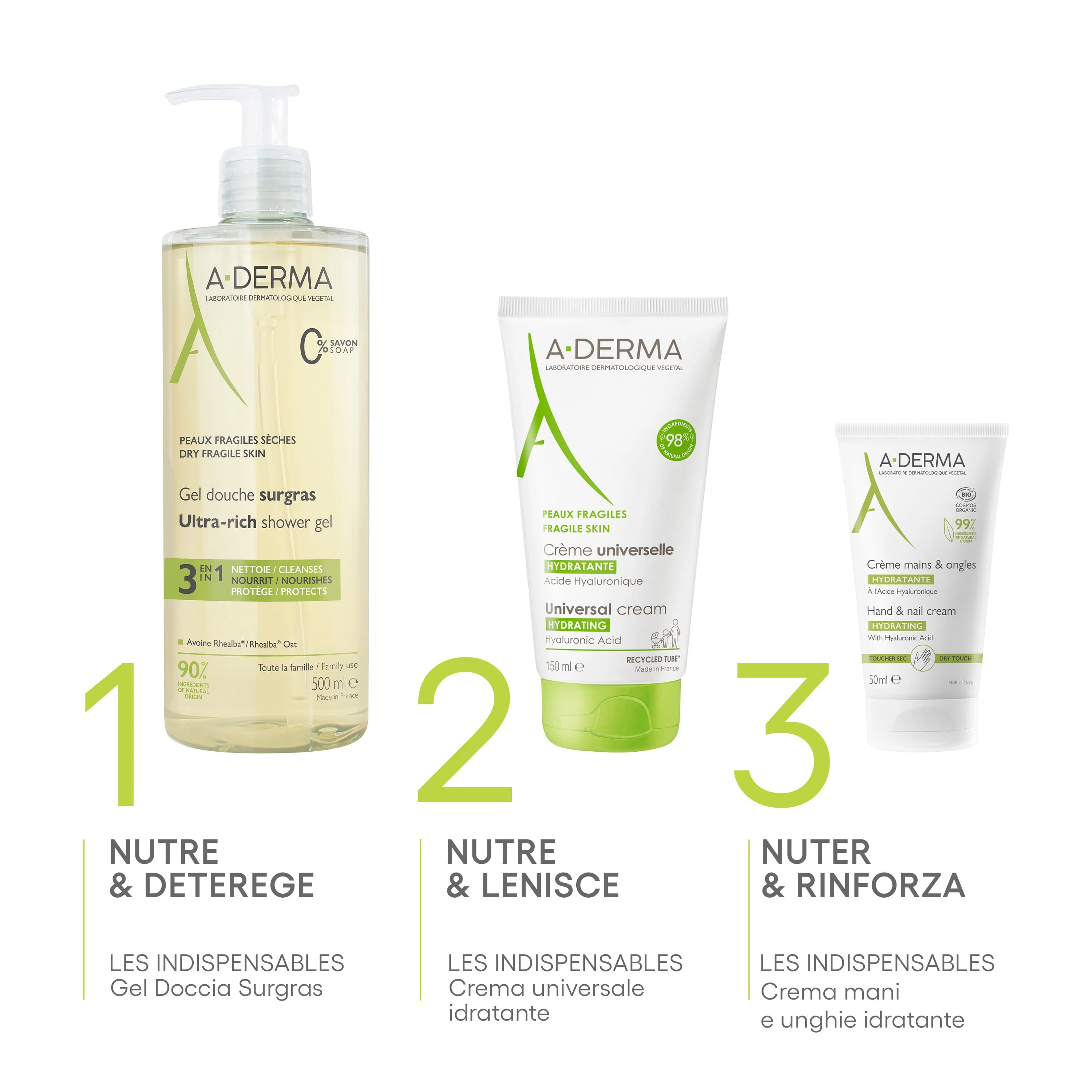 Les Indispensables Gel Doccia Surgras 500 Ml