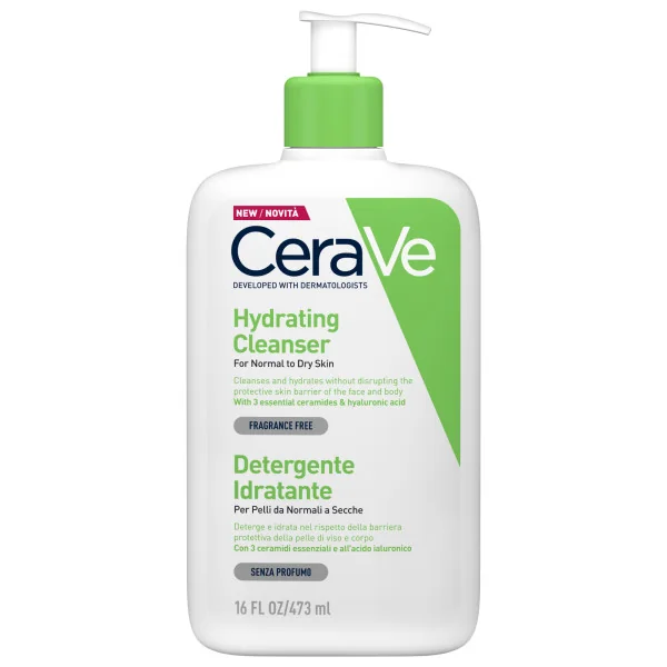 Cerave Detergente Idratante 473 Ml Pelle da Normale a Secca con Acido Ialuronico