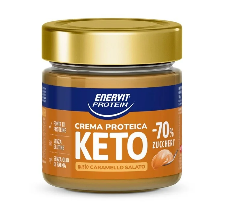 Enervit Protein Crema Keto Caramello Salato 180 g Crema Spalmabile Proteica