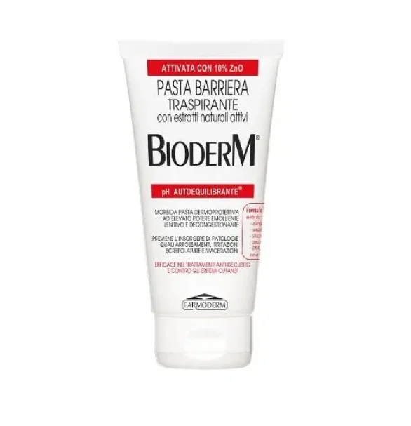 Bioderm Pasta Barriera Traspirante Con ZnO 150 ml Emolliente Protettiva