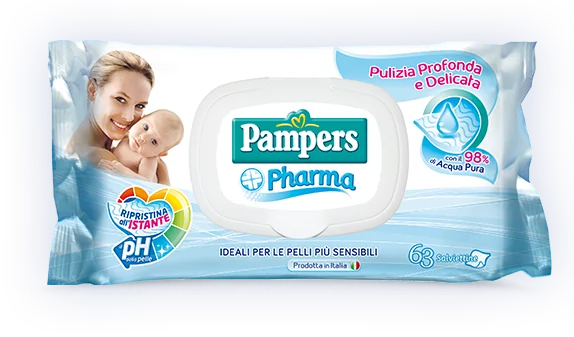 Pampers Pharma Salviette Sens 63 Pezzi Pelle Sensibile