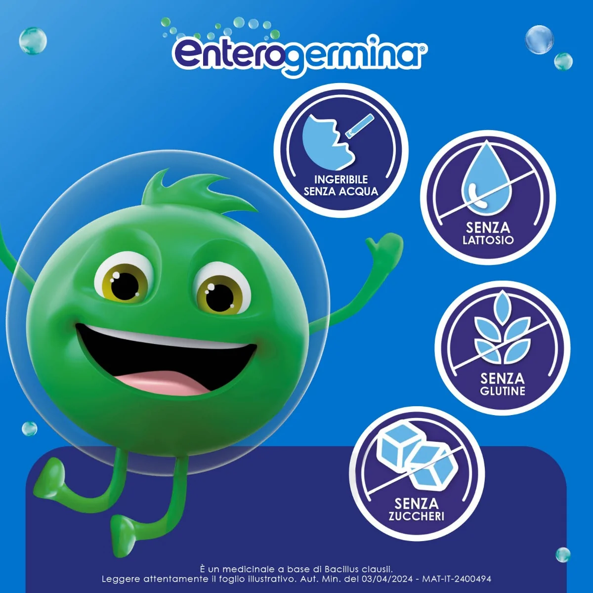 Enterogermina 6 Miliardi 10 Bustine Ripristino Flora Batterica Intestinale
