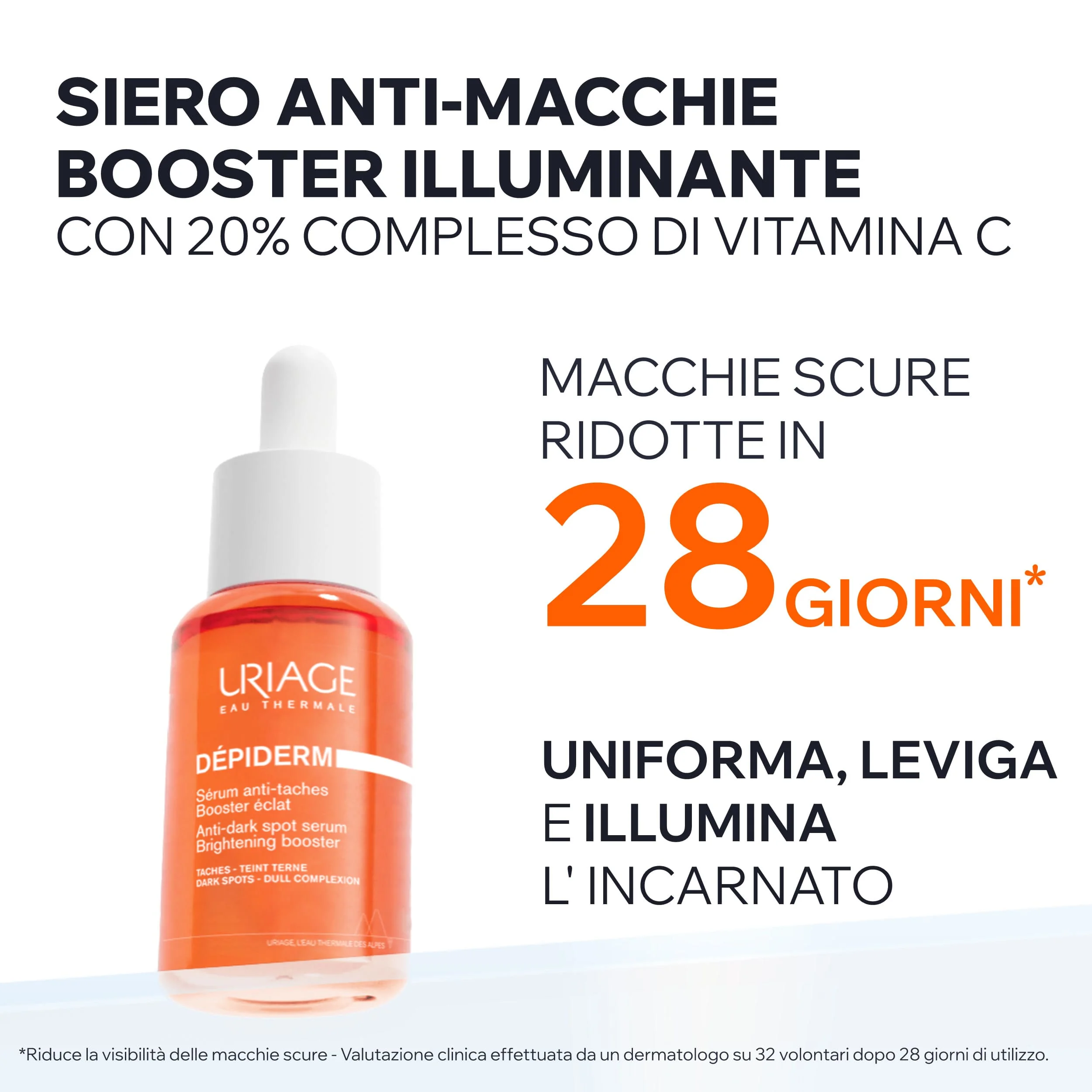 Uriage Depiderm Siero Booster Illuminante 30 ml Anti-Macchie