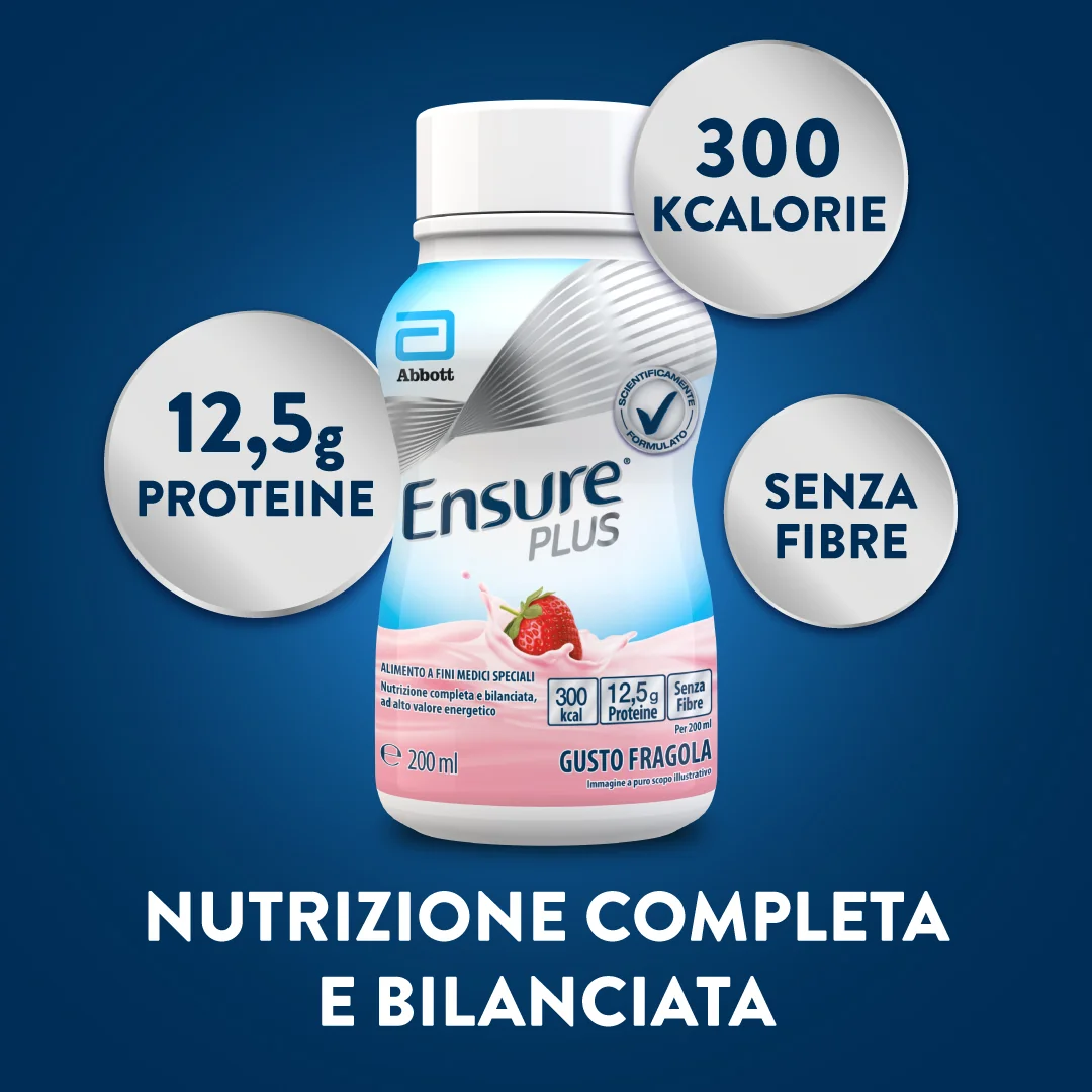 Abbott Ensure Plus Fragola 4x200ml Integratore Ipercalorico