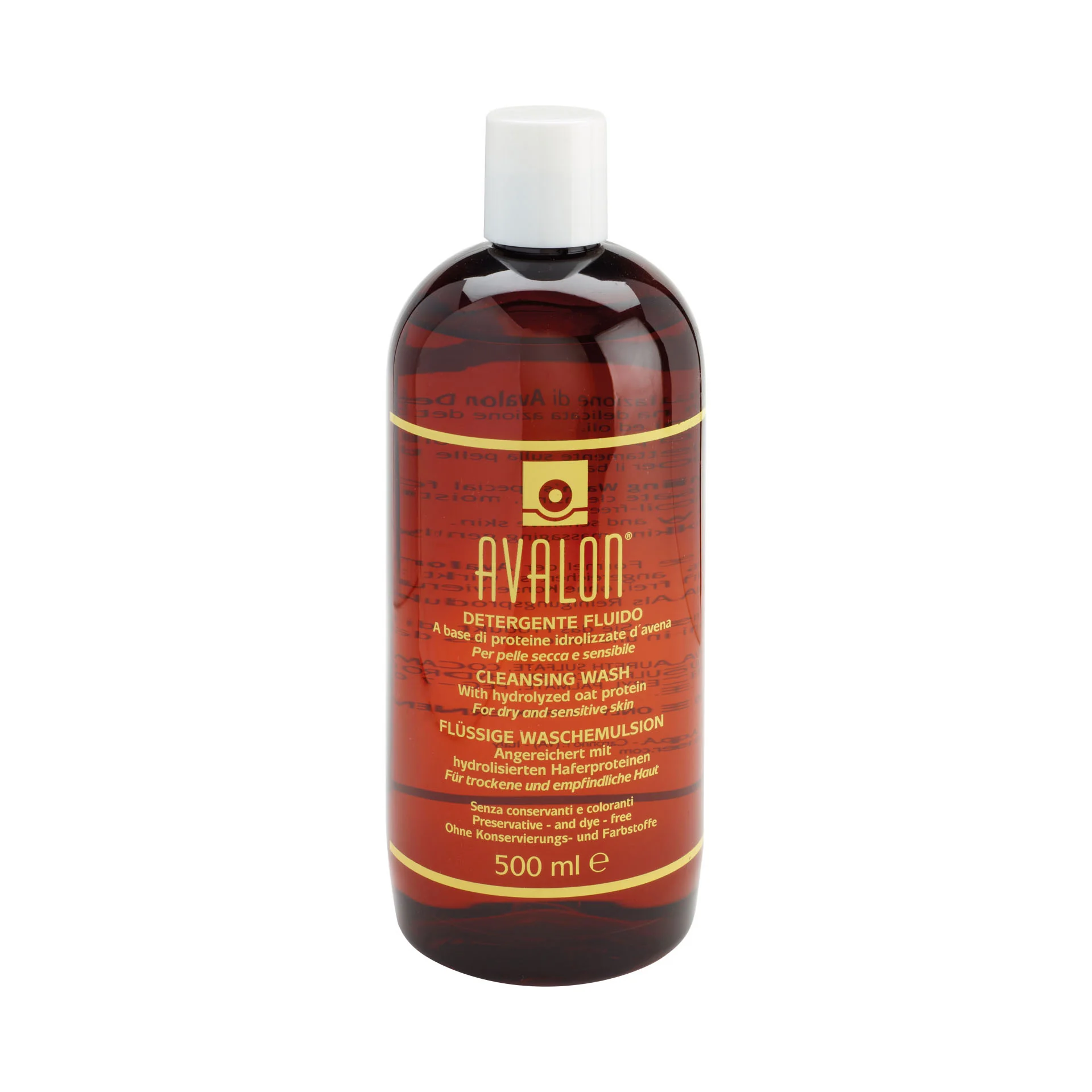 Avalon Detergente Fluido Delicato Corpo Pelle Secca e Sensibile 500 ml Con Proteine Idrolizzate d'Avena
