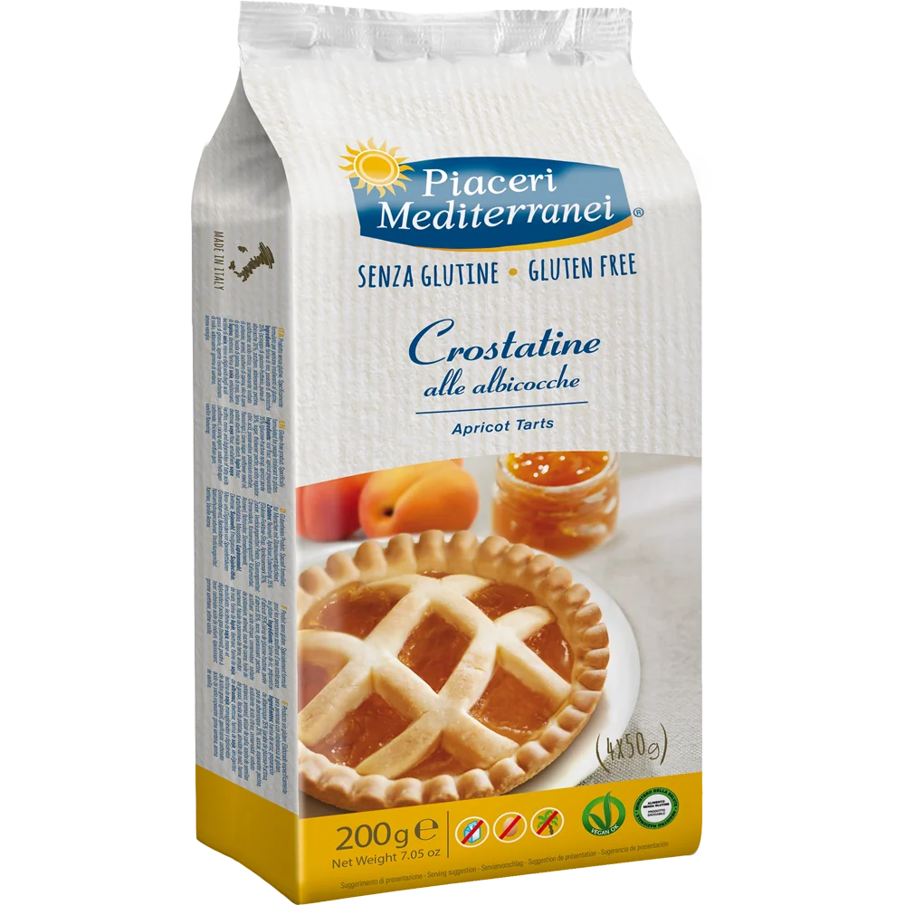 Piaceri Mediterranei Crostatine all'Albicocca Senza Glutine 4x50 g