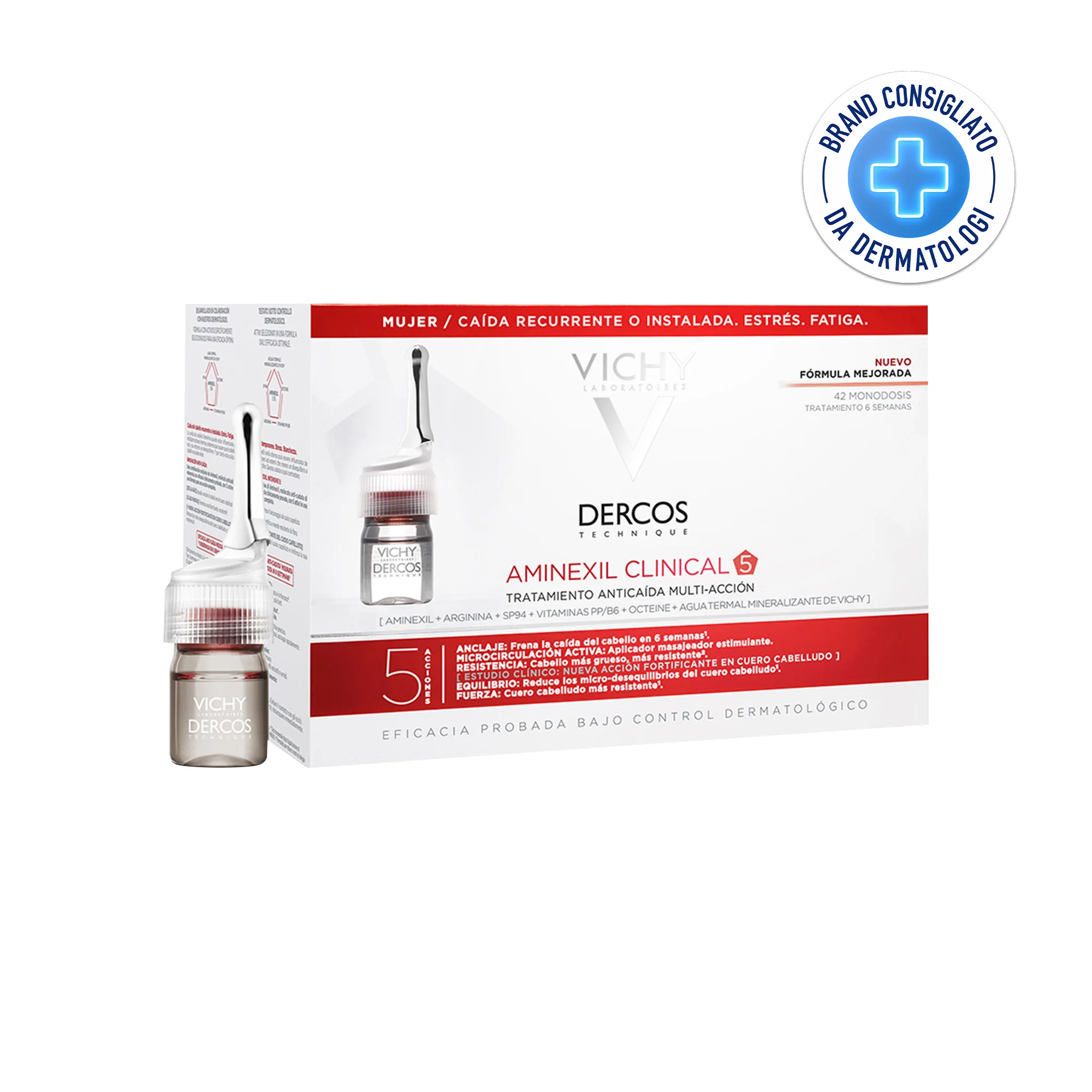 Vichy Dercos Aminexil Intensive 5 Donna 42 Fiale Trattamento Anticaduta Donna