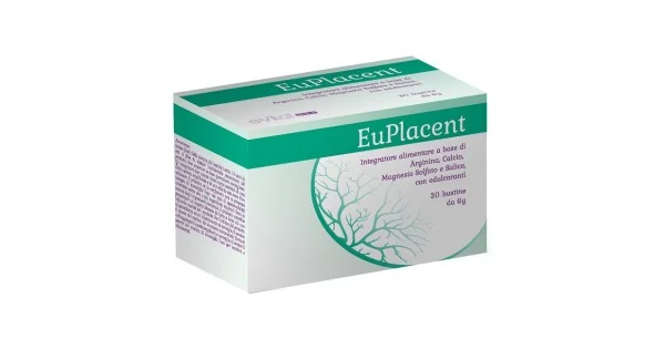 Euplacent 30 Bustine Con Arginina, Calcio, Magnesio e Salice