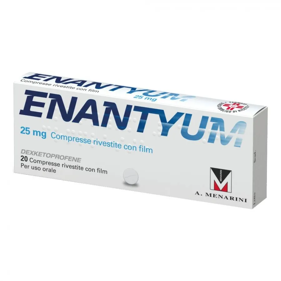 Enantyum 25 mg Dexketoprofene 20 Compresse Rivestite