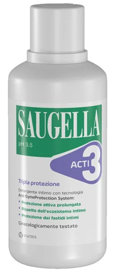 Saugella Acti3 Detergente Intimo 500 ml Tripla Protezione