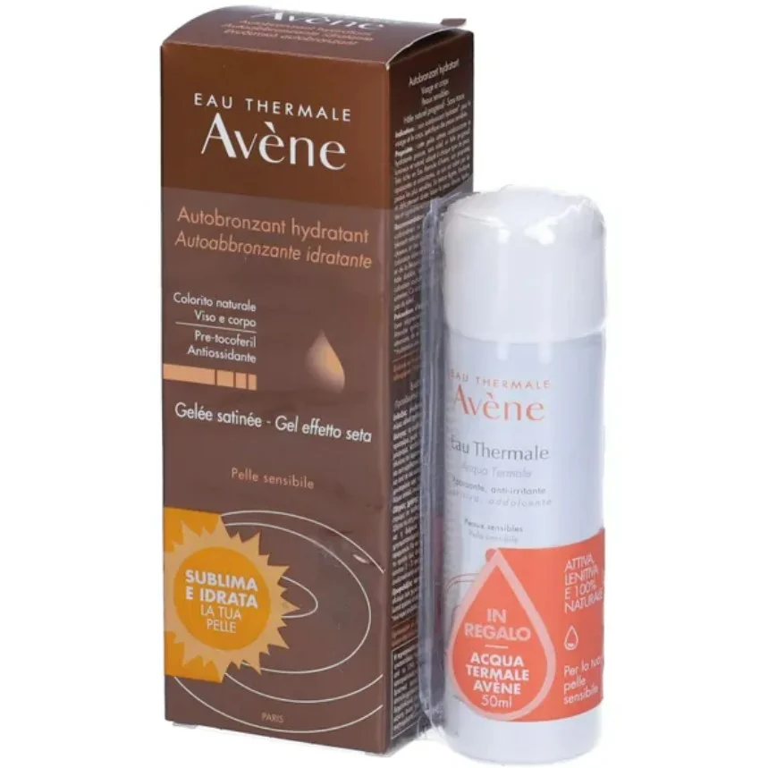Eau Thermale Avene Solari Kit Autoabbronzante 100 Ml + Spray Acqua 50 Ml
