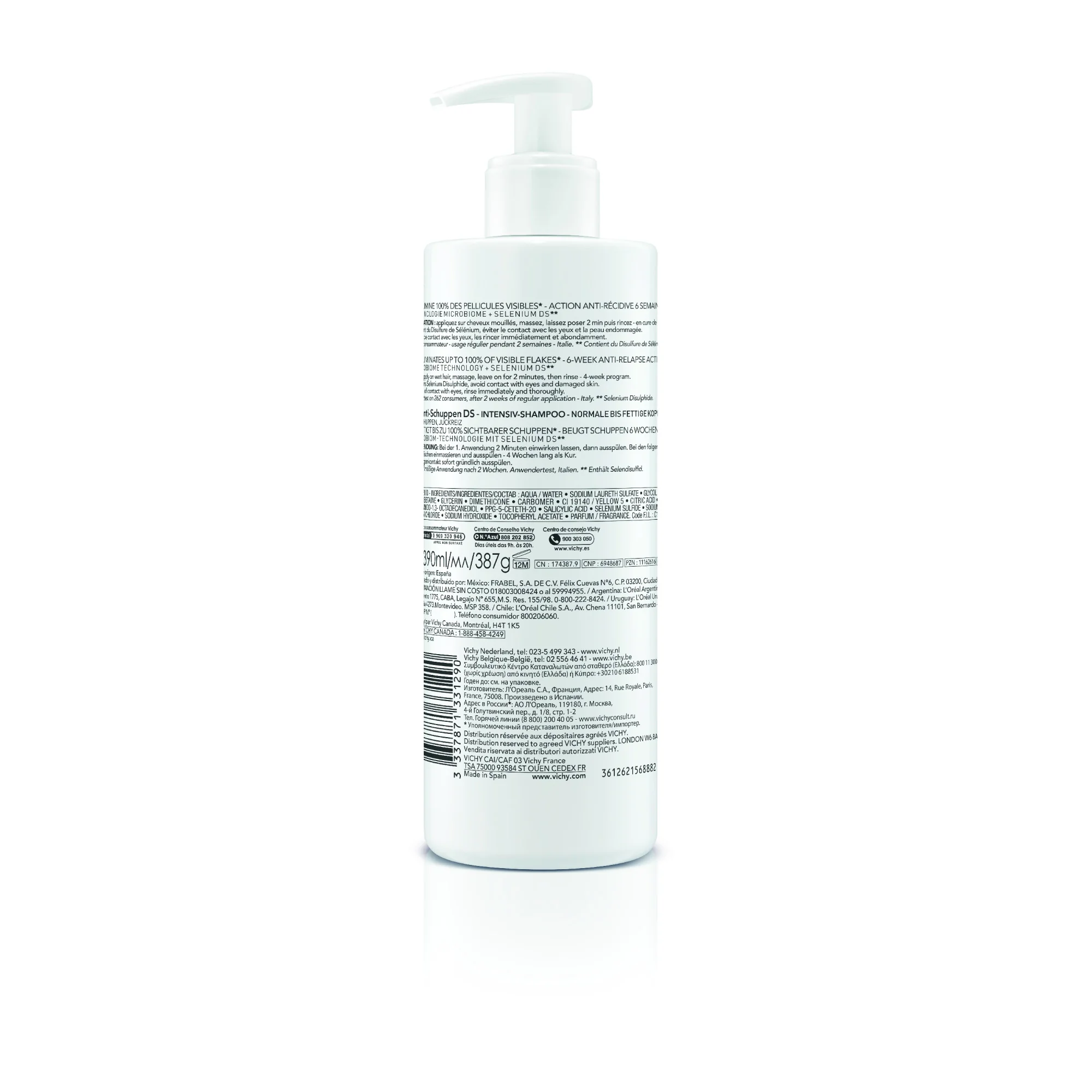 Vichy Dercos Technique 390 ml Shampoo Antiforfora per Capelli Normali e Grassi