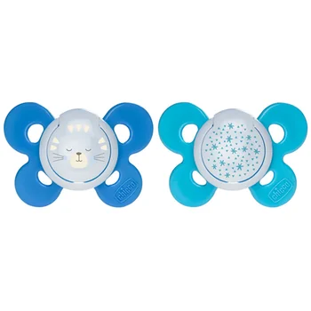 Chicco Succhietto Comfort Luminoso Silicone Boy 2 pezzi 16-36 mesi