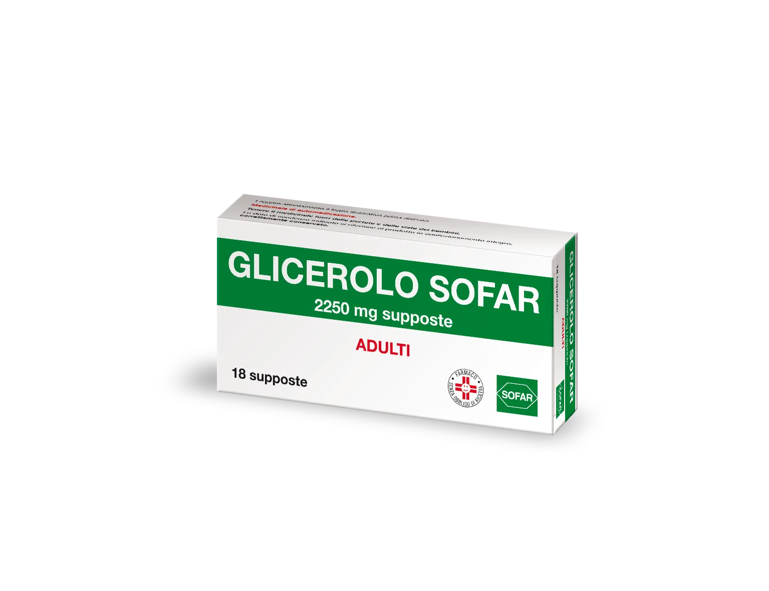 Glicerolo Sofar Adulti 18 Supposte 2250 mg