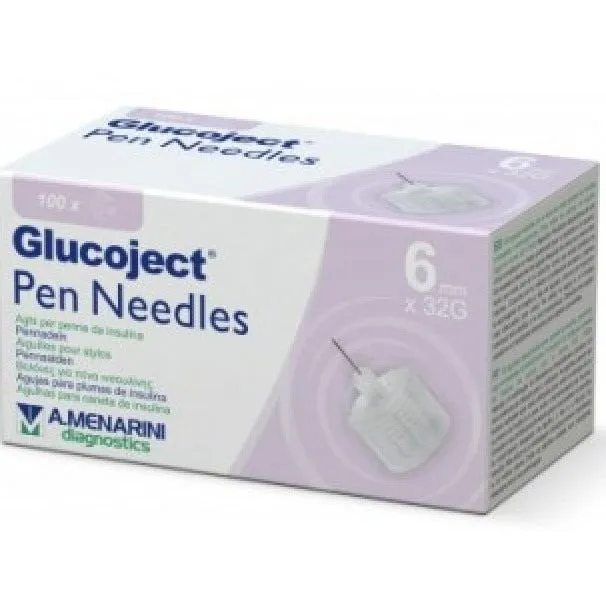 Glucoject Pen Needles Aghi per Penna Da Insulina 32G 6 mm