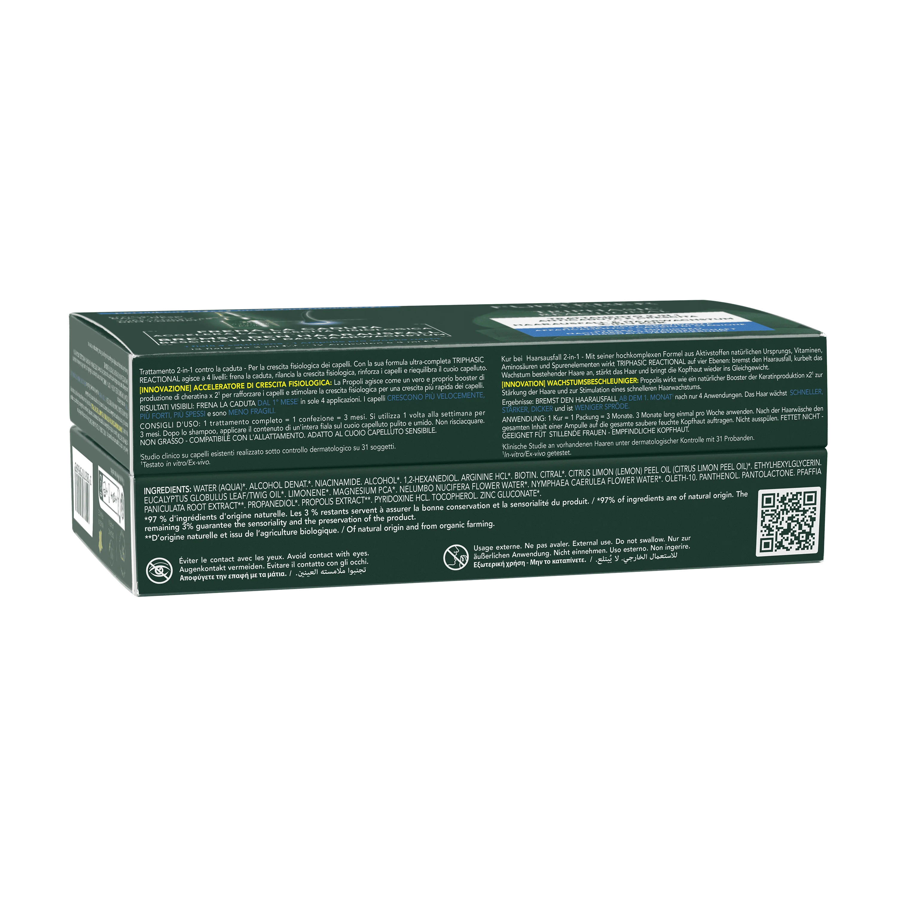 René Furterer Triphasic Reactional Trattamento 2-in-1 Anticaduta & Crescita 12 unità Caduta Reazionale