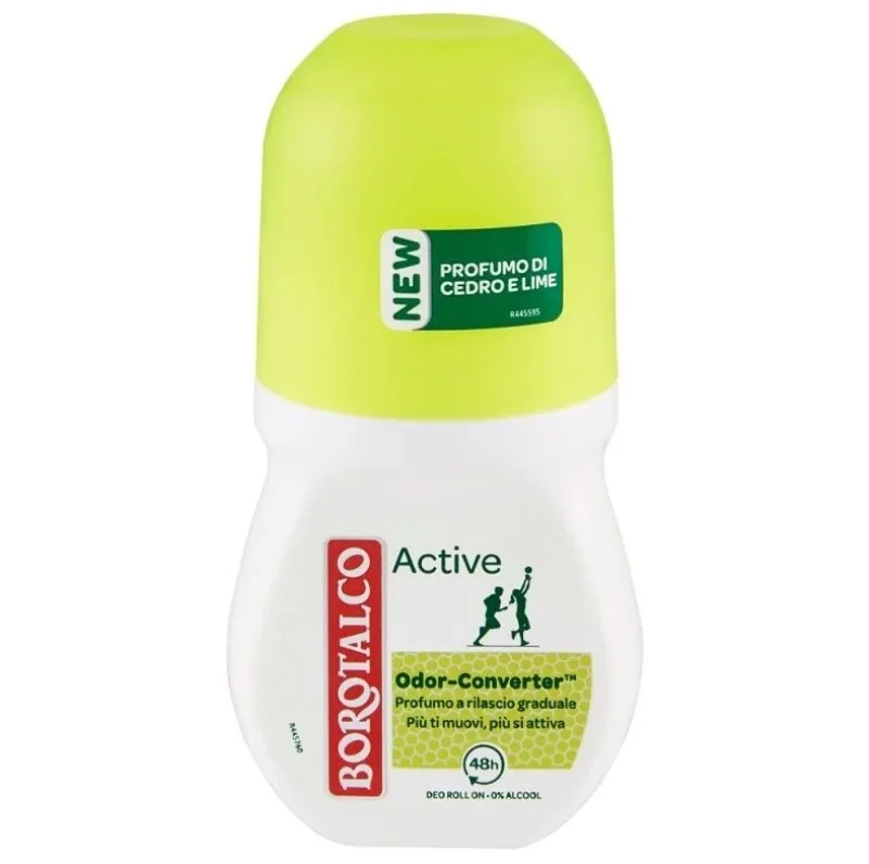 Borotalco Active Deodorante Roll-On Giallo 50 ml Profumo di Cedro e Limone
