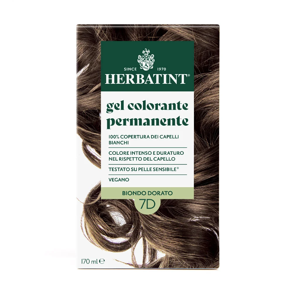 Herbatint Gel Colorante Permanente 7D Biondo Dorato 170 Ml Colore Intenso e Duraturo
