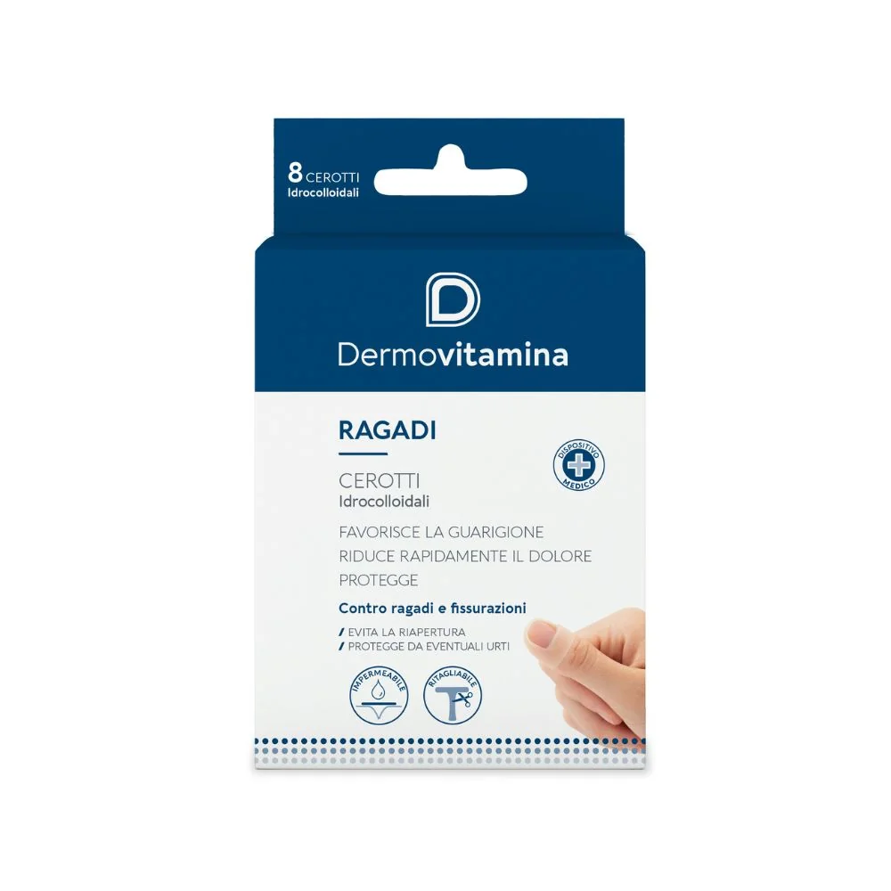Dermovitamina Ragadi Cerotti Idrocolloidali 8 pz Contro ragadi e fissurazioni