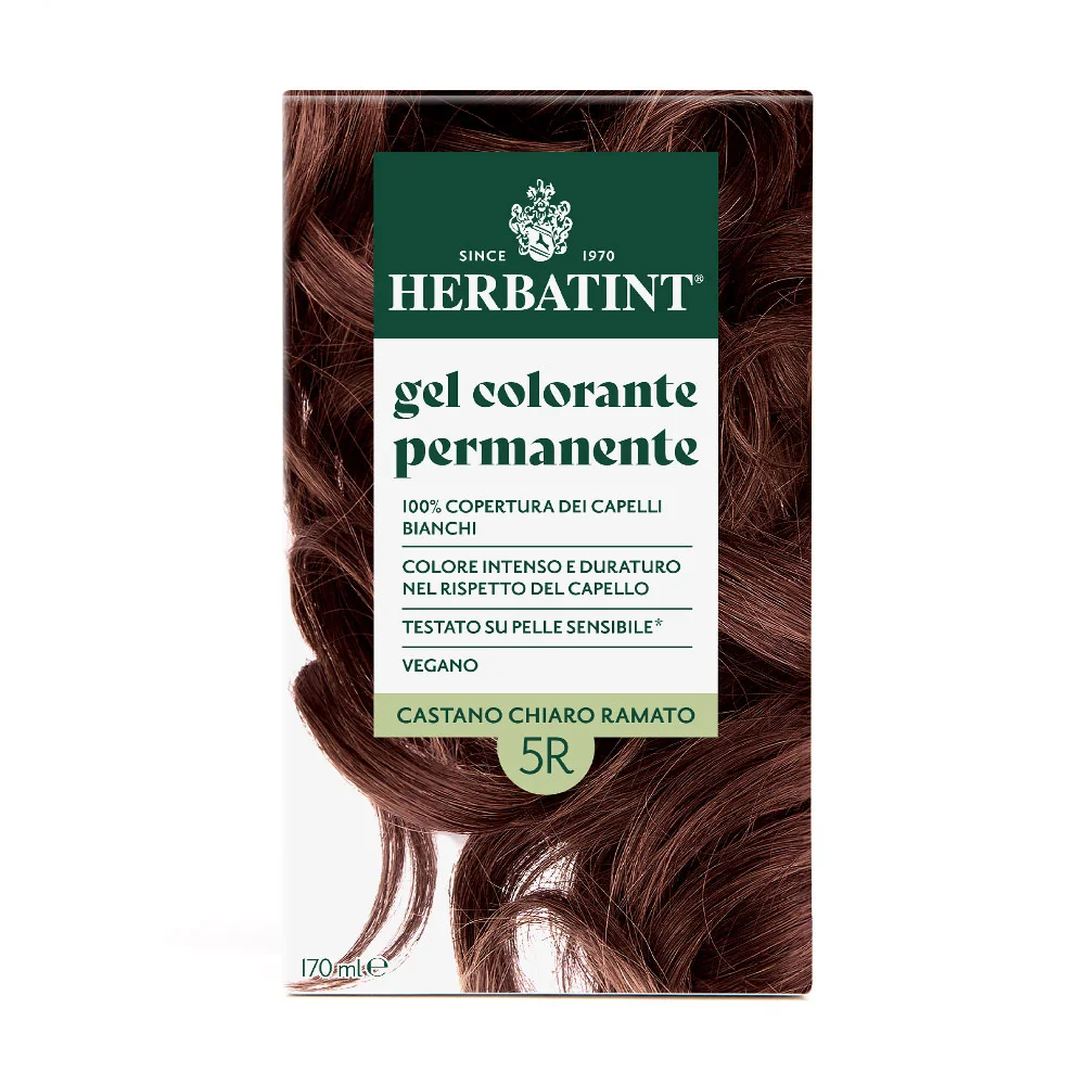 Herbatint Gel Colorante Permanente 5R Castano Chiaro Ramato 170 Ml Colore Intenso e Duraturo