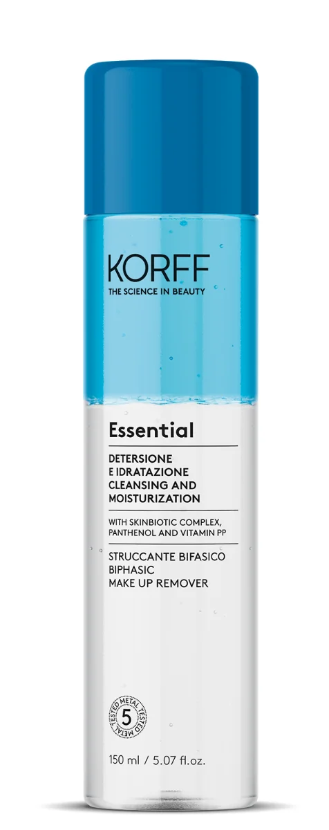 Korff Essen Struccante Bifasico 150 ml Azione Detergente e Idratante