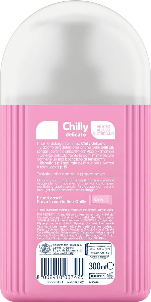 Chilly Detergente Delicato 300 ml Intimo addolcente