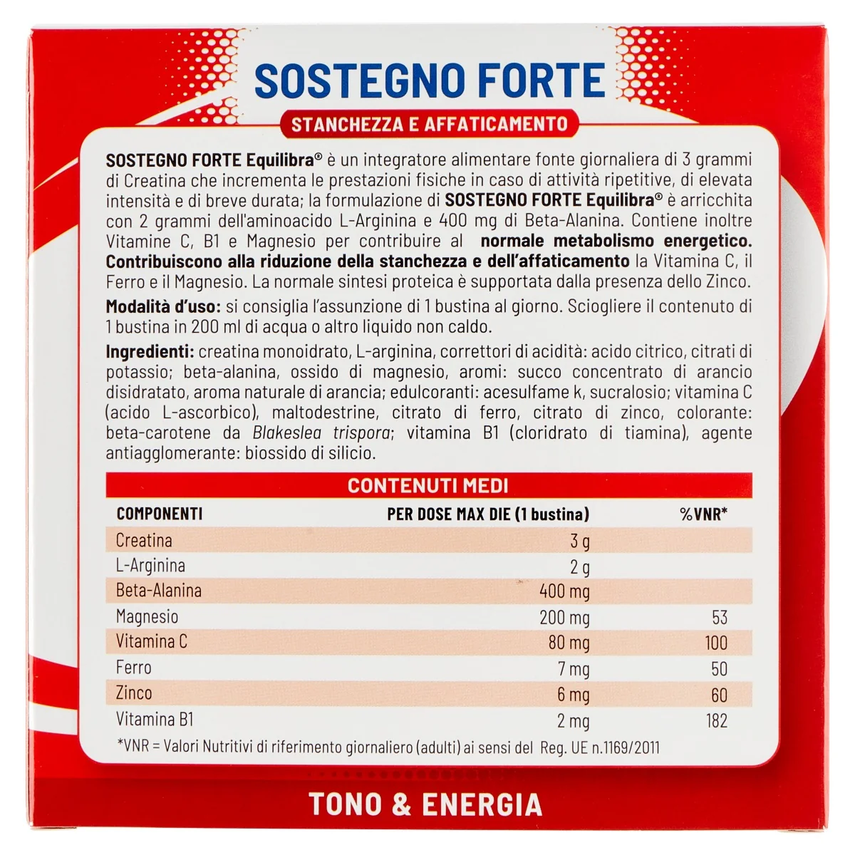 Equilibra Sostegno Forte 22 Bustine Integratore contro Stanchezza e Affaticamento