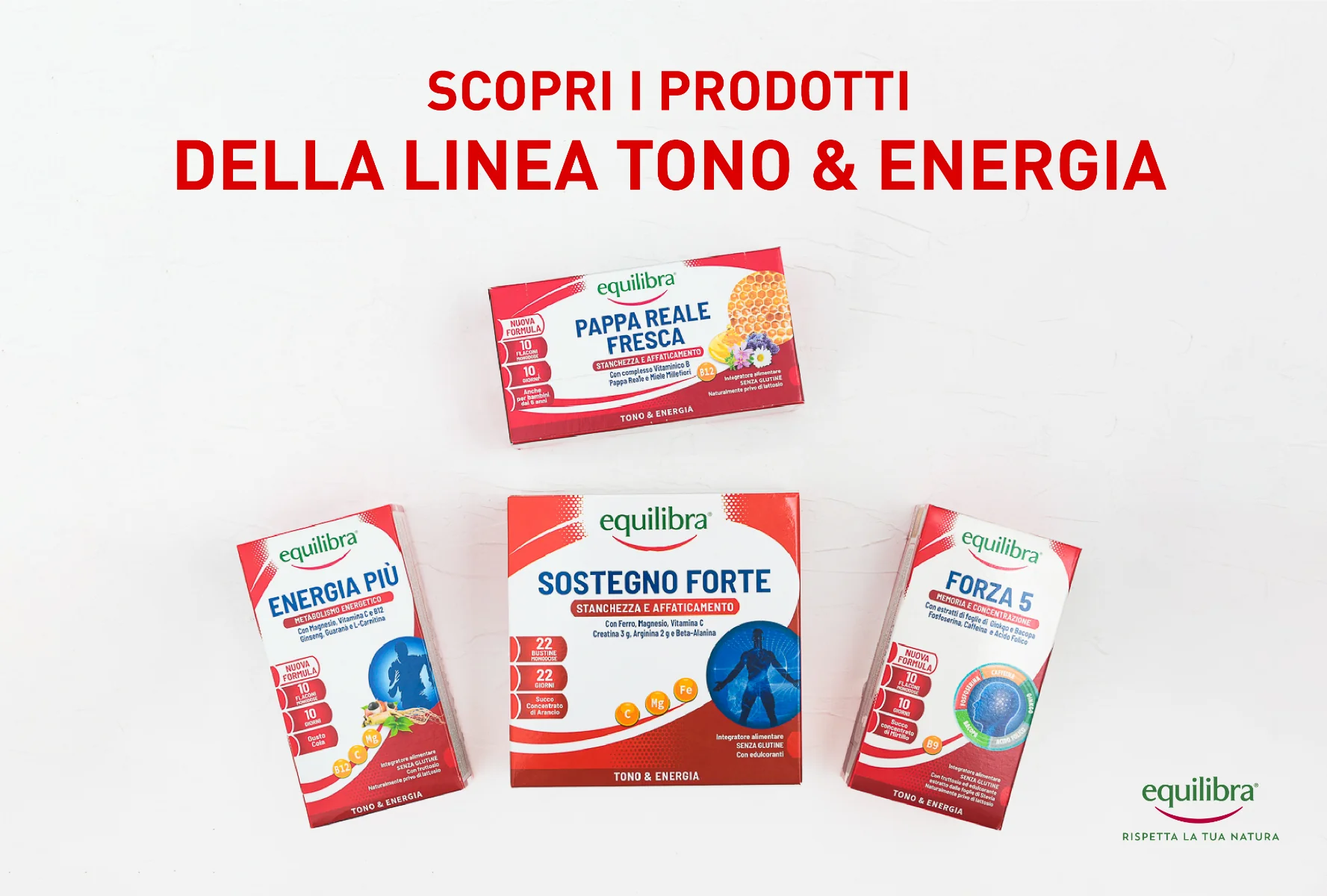Equilibra Sostegno Forte 22 Bustine Integratore contro Stanchezza e Affaticamento