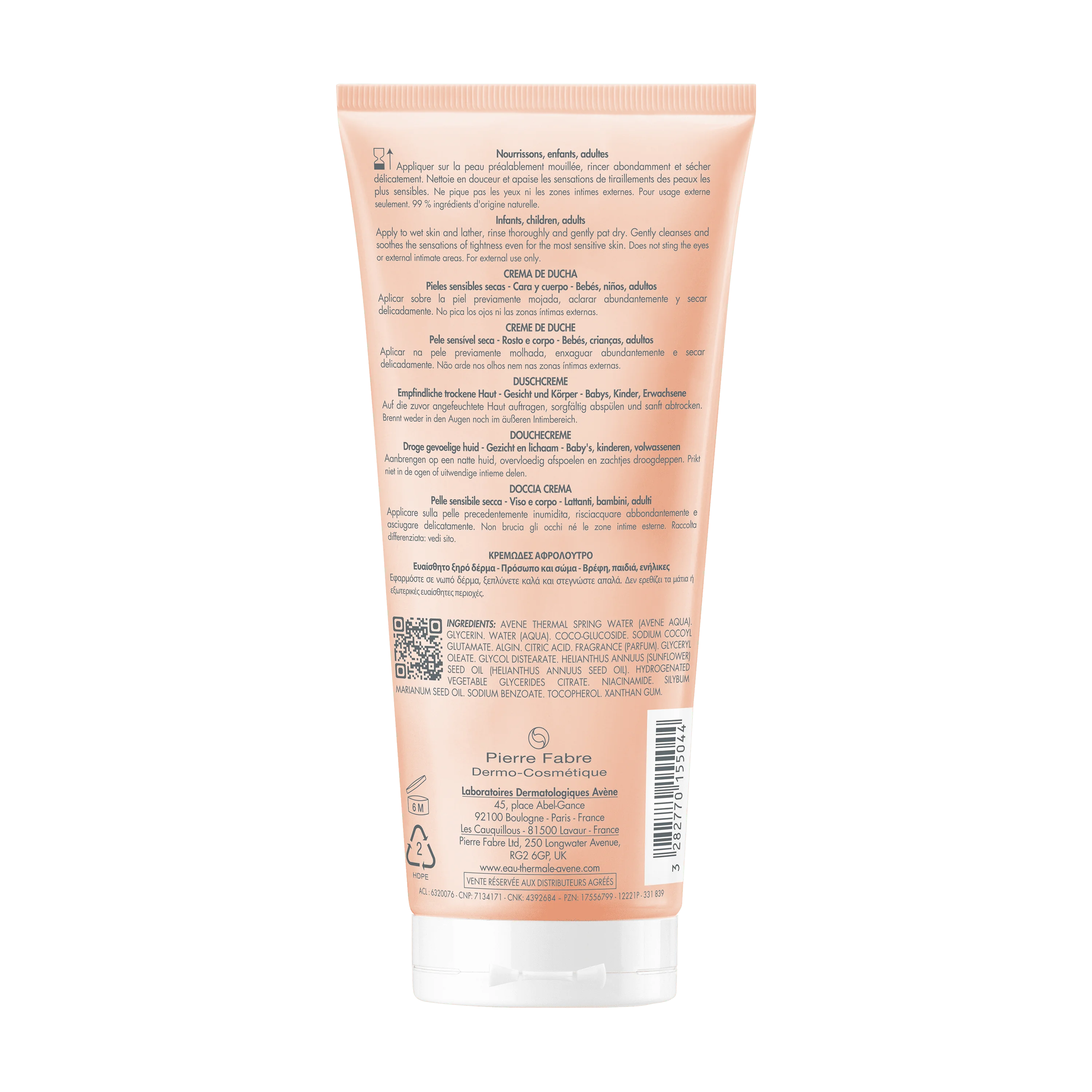 Eau Thermale Avène XeraCalm Nutrition - Crema Doccia 200 ml Pelle Sensibile e Secca