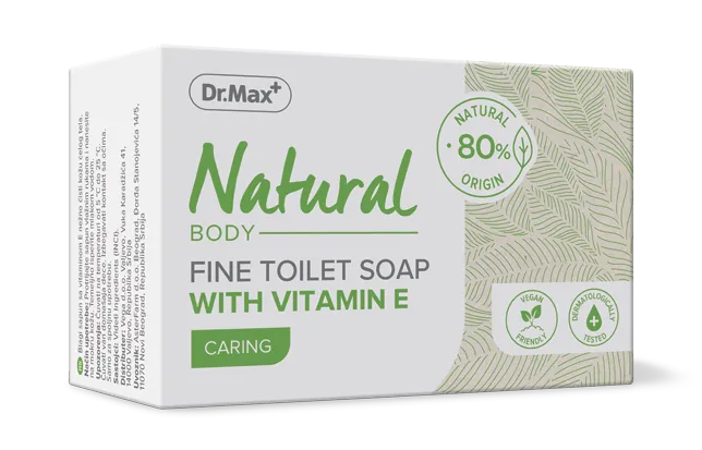 Dr.Max Natural Fine Toilet Soap with Vitamin E 90 g Sapone Intimo Delicato Con Vitamina E