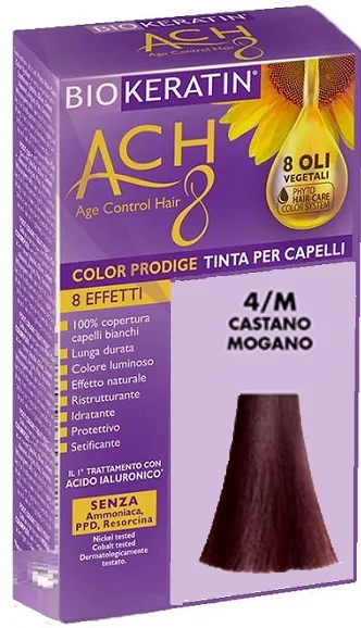 Biokeratin Ach8 4/M Castano Mogano Tinta Per Capelli