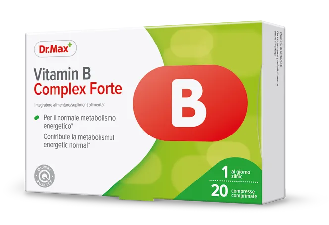 Dr.Max Vitamin B Complex Forte 20 Compresse Integratore di Vitamina B